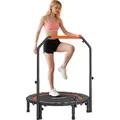 SPORTNOW 102cm Faltbares Fitness-Rebounder Fitness-Trampolin mit Haltegriff - Schwarz/Rot