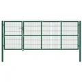 vidaXL Gartentor mit Pfosten 350 x 120 cm Stahl Grün