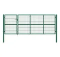 vidaXL Gartentor Gartentor mit Pfosten 350x120 cm Stahl Grün