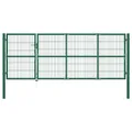 vidaXL Gartentor mit Pfosten 350x120 cm Stahl Grün NEU