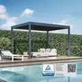 Classic Pavillon Terrassenüberdachung Aluminium 3 x 4 M anthrazit