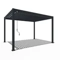 Weide Alu Pergola 3x3m Lamellendach Anthrazit | Freistehender Pavillon wetterfest (anthrazit, 3x4)