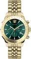 Versace VEV600619 Signature Chronograph grün gold Edelstahl Herren Uhr NEU