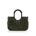 reisenthel loopshopper M teddy leo olive – Stabile Tasche mit praktischen Fächern aus recycelten PET-Flaschen – Eleganz beim Einkaufen, viel Funktion inklusive!