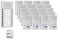 TCS PPAF20-EN/02 pre:pack Audio Aufputz für 20 Wohneinheiten, mit Außenstation PES 20 Klingeltasten + 20 x Freisprecher ISW3030 + Steuergerät BVS20