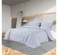 vidaXL Bettbezug vidaXL Bettwäsche-Set Grau 200x200 cm Baumwolle