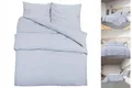 Bettwäsche-Set Grau 200x200 Cm Baumwolle Bettbezug