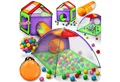 KIDUKU Spielzelt Kinderspielzelt Bällebad Pop Up + Krabbeltunnel + 200 Bälle + Tasche für drinnen und draußen