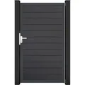 GroJa Tor 1-flg. Basicline Schmal 100 cm x 180 cm Anthrazit Rahmen DB703