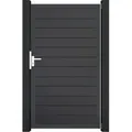 GroJa BasicLine PVC Stecksystem schmal Universal Einzeltor mit Anthrazitrahmen anthrazitgrau - Grau