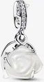 Pandora Weiße Blühende Rose Doppelter Charm-Anhänger 793200C01 Anhänger