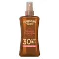 Hawaiian Tropic Glowing Protection Sunscreen Dry Oil Spray Mist, wasserfest LSF 30 UVA- + UVB-Schutz Sonnenspray, Sonnenschutz mit tropischem Duft und hawaiianisch inspirierten Botanicals, 200 ml