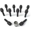 H&R 10x Schraube mit bewegl. Kugelbund M14x1,5x54mm SW19 R14mm Radschraube schwarz  B1455407SET