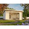 PALMAKO Gartenhaus "Lea Slide Plus", B x H x L: 450 x 244 x 330 cm, naturbelassen, unbehandelt - braun