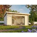 Palmako Gartenhaus Lea Slide Plus Naturbelassen 450 cm x 330 cm