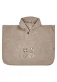 Sterntaler Poncho Bauernhof - Kinder Badeponcho aus saugfähiger Baumwolle - Badetuch zum einfachen drüberziehen - Baby Badeponcho mit Holzknopf und niedlicher Stickerei, sandfarben