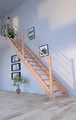 Holztreppe Mykonos Gerade-Buche-Holz-Holz Design Geländer-links-ohne Setzstufen