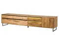 Massivmoebel24 Lowboard WIEN (Massivholz), Wildeiche 235x43x52 natur geölt WIEN #206
