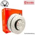 BREMBO XTRA Bremsscheibe Bremsscheiben Vorn für VW 09.9145.1X NEU