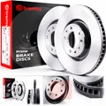Brembo Kit Bremscheiben Vorne Audi A3 0 11 Skoda Seat VW, Perforiert