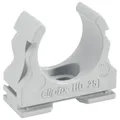 Kunststoff-Klemmschelle clipfix-H0, halogenfrei, Ø mm 20 mm, grau