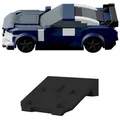 fossi3D Wandhalter 2x Wandhalterung kompatibel mit LEGO Speed Champions Rennwagen Display schwarz
