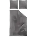 Irisette Bettwäsche, Graphit, Textil, Uni, 200x200 cm, Oeko-Tex® Standard 100, Oeko-Tex® Made IN Green, pflegeleicht, hautfreundlich, bügelleicht, 100% feinster Baumwollsatin mit Seiden-Finish, weiche und anschmiegsame Oberfläche, edel glänzend, Übergröße, Schlaftextilien, Bettwäsche, Bettwäsche, Satin-Bettwäsche