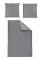 irisette Premium Mako-Satin Bettwäsche Baumwolle Paris 8000-12 Graphit 200x200cm