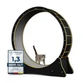 noviclass® Katzenlaufrad Baghira Groß XXL | 120 cm Durchmesser für große Katzen | Laufrad für Katzen | Kratzfest, stabil und leise | Deutsche Anleitung (Schwarz)