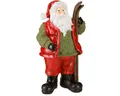 Viana Weihnachtsmann Weihnachtsmann Dekofigur Ski Handbemalt 24,5cm