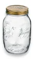 Bormioli Rocco Einmachglas Bormioli Rocco Quattro Stagioni - Glas, Krug, Einmachglas 1000 ml, Glas Made in Italy, (1-tlg), Großes Vorratsglas – ideal zum Einmachen & Lagern