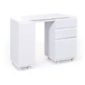 Inter Link Laptoptisch in Weiss mit 3 Schubladen und einer Tür (B/H/T 121 x 72 x 36,5 cm) weiß