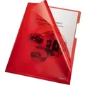 bene Aktenordner Sichthülle A4 PVC/Hartfolie rot 150myRT, PA=100Stk.