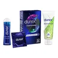 Durex Ausprobier-Set mit Play Perfect Glide Gleitgel 50ml & Performa Kondome 12 Stück & Naturals Gleitgel Extra Sensitiv 100ml