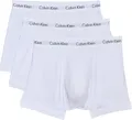 Calvin Klein Herren 3er Pack Boxershorts Trunks Unterwäsche, Weiß (White), L