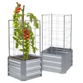 Metall Hoch Beet m. Rankhilfe 92 x 47 cm - 2er Set - Gemüse Kräuter Pflanzkasten