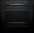 BOSCH Einbaubackofen Serie 2 HBA510BA3, mit Teleskopauszug nachrüstbar, 3D-Heißluft für gleichzeitiges Backen & Braten auf bis zu 3 Ebenen