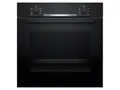 Bosch HBA510BA3, Serie 2, Einbau-Backofen, 60 x 60 cm, 3D-Heißluft für gleichmäßiges Backen auf 3 Ebenen, Schnellaufheizung, Halogen-Innenbeleuchtung, Schwarz