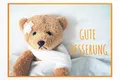 Genesungskarte Teddy, Gute Besserung Karte Kinder Erwachsene, Aufmunterungskarte