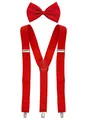 Goldschmidt Kostüme Hosenträger und Fliege Set längenverstellbar Deluxe (rot)