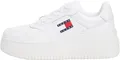 Tommy Jeans Damen Flatform Sneaker Retro Basket Flatform Essential Schuhe, Weiß (White), 41