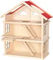 51957 Puppenhaus aus Holz, 65 x 35 x 87,5 cm – großes Holzpuppenhaus, 3 Etage...