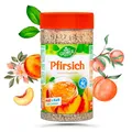 KING GEORGE - Pfirsich Instant Teegetränk 12 x 400g Instantteegetränk mit Peach Geschmack, Heiß & Kalt ein Genuss, Krümeltee Vorratspackung - Getränkpulver für Sommer, Geburtstagsparty, Karneval