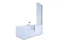 AcquaVapore Komplettdusche Seniorendusche Sitzwanne Tür S12D-EH-L-ALL 170x85cm, Sicherheitsglas ESG, inklusive Duschwanne