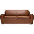 Vintage-ledersofa Braun 3-sitzer Club