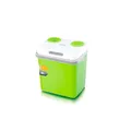 Severin Elektrische Kühlbox (25 L) mit Kühl- und Warmhaltefunktion, 3 Anschlüsse fürs Auto (USB, Netzteil & Zigarettenanzünder), grün/grau, KB 2923