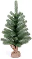 IC Winterworld Künstlicher Weihnachtsbaum Tannenbaum, künstlicher Christbaum, Nordmanntanne, Weihnachtsdeko mit Jutebeutel um den Betonfuß
