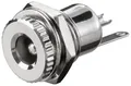 DC-Einbaubuchse für Hohlstecker 5,5x2,5mm, Metallausführung - Lötanschluss
