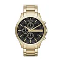 Herrenuhr ARMANI EXCHANGE HAMPTON AX2137 Chrono Edelstahl Golden Schwarz