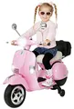 Actionbikes Motors Kinder Elektroroller Vespa | Lizenziert - Kinder Elektroauto - Elektrofahrzeuge - Elektro Roller - Spielzeugauto - Kinderauto - Kindermotorrad - Kinderroller ab 3 Jahre (Pink)